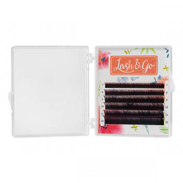 Омбре ресницы Lash&Go (красный кончик)