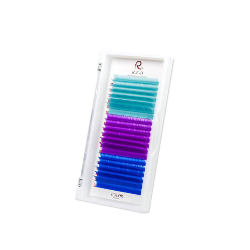 Цветные ресницы Red Legend 3в1(Ocean) Микс