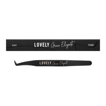 Пинцет для ресниц Lovely Nanofiber Grace Elegante Black (мини-сапожок)